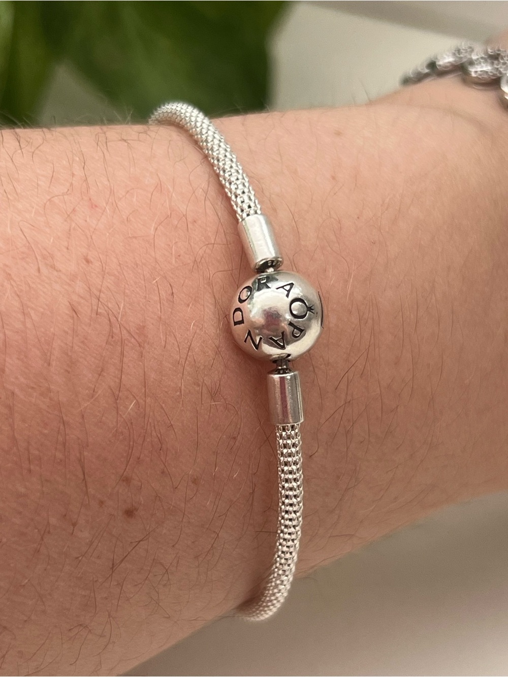 Pandora Mesh Bangle Bracelet, 925, Size Medium, 19cm - Picture 8 of 17